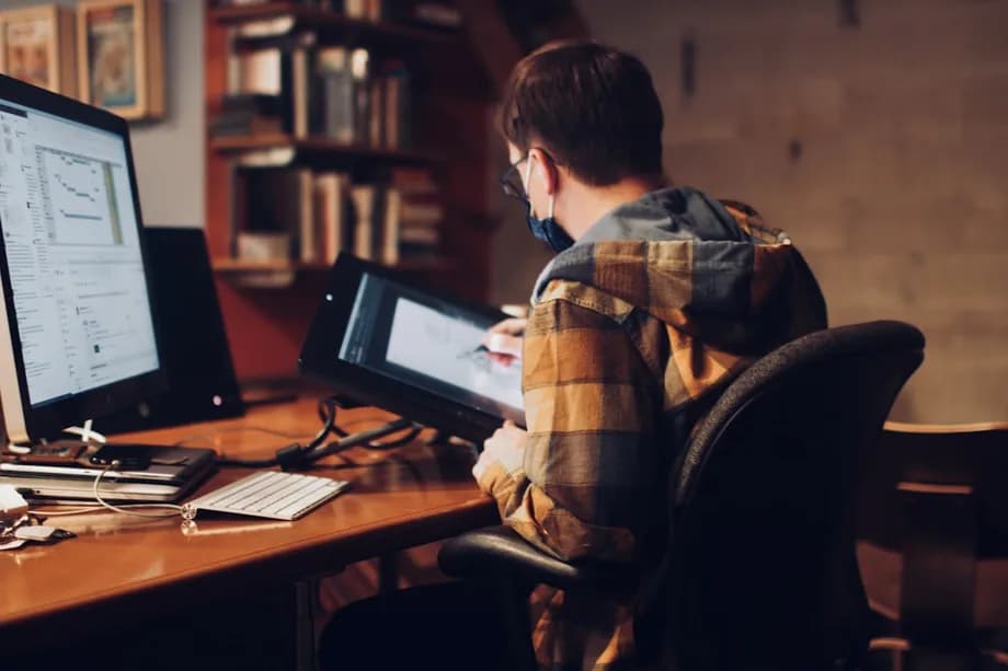 Graphic designers at work